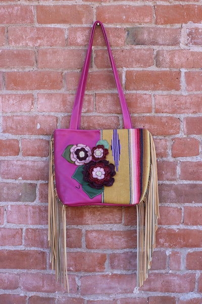 Leather & Serape Handbag