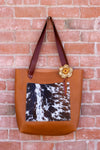 Cowhide & Leather Tote Bag