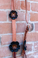 Leather Flower Headstall