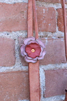 Leather Flower Headstall