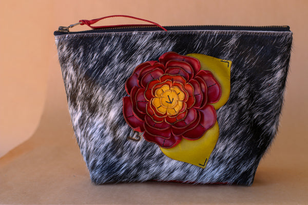 Cowhide Makeup Bag