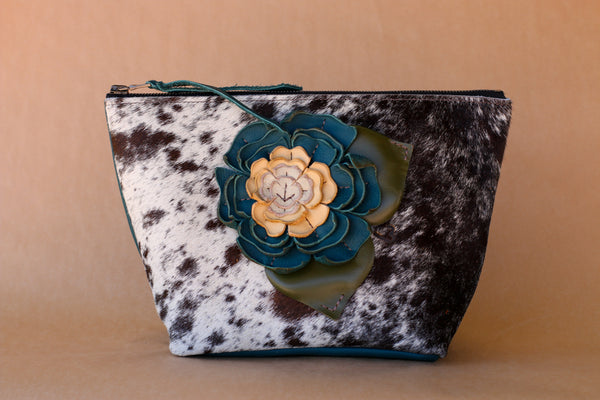 Cowhide Makeup Bag