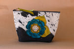 Cowhide Makeup Bag