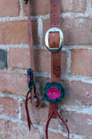 Leather Flower Headstall