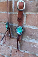 Leather Flower Headstall