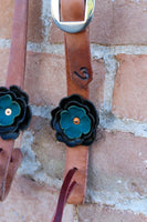 Leather Flower Headstall