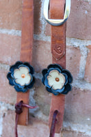 Leather Flower Headstall