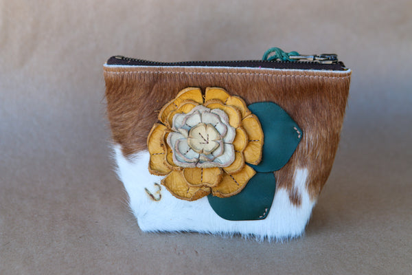 Mini Cowhide Makeup Bag