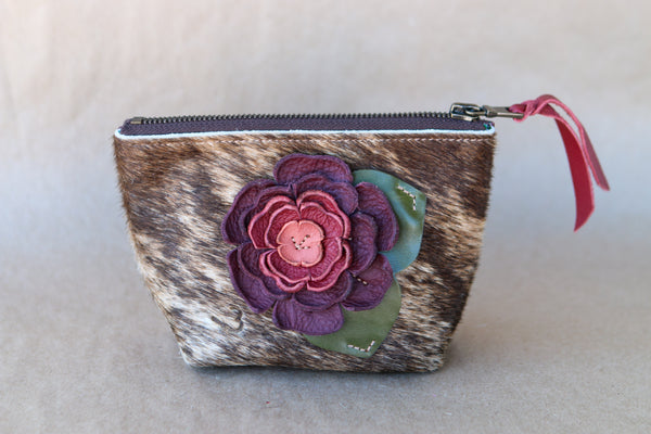 Mini Cowhide Makeup Bag