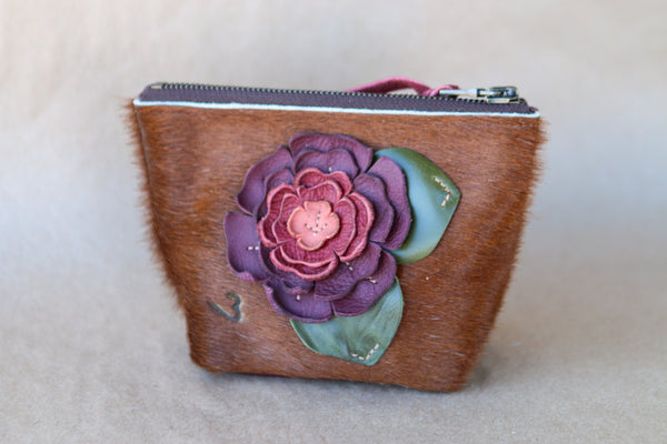 Mini Cowhide Makeup Bag