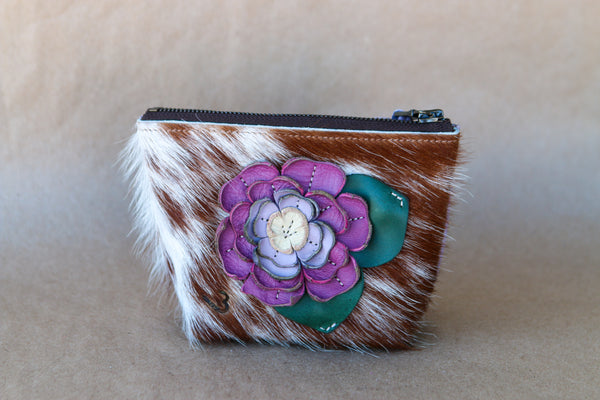 Mini Cowhide Makeup Bag