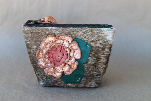 Mini Cowhide Makeup Bag