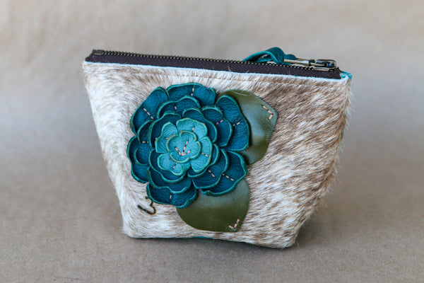 Mini Cowhide Makeup Bag