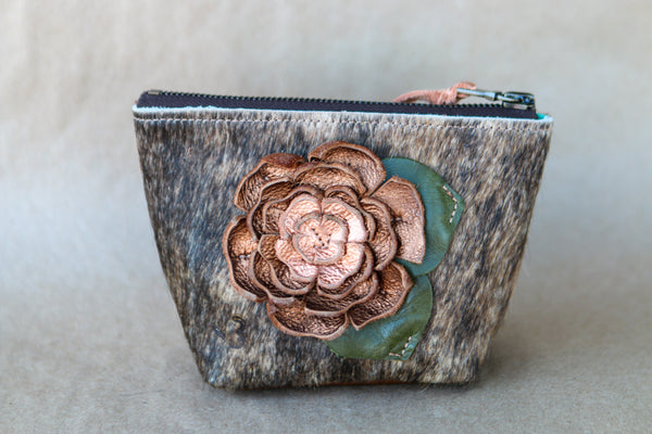 Mini Cowhide Makeup Bag