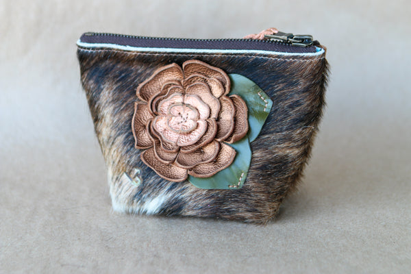 Mini Cowhide Makeup Bag