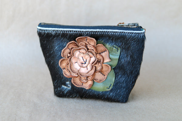 Mini Cowhide Makeup Bag