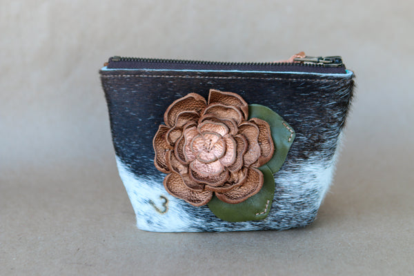 Mini Cowhide Makeup Bag