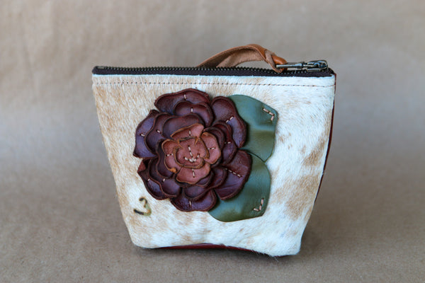 Mini Cowhide Makeup Bag