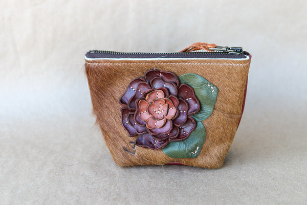 Mini Cowhide Makeup Bag