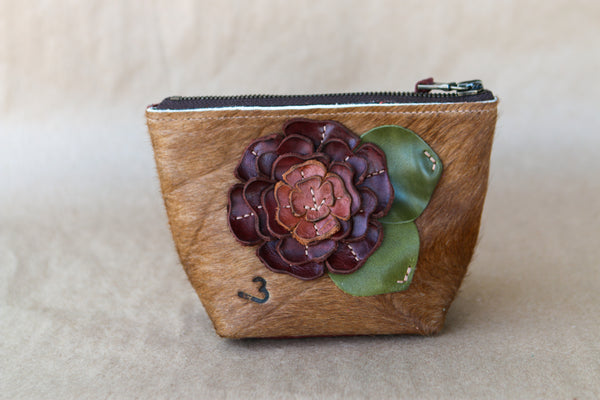Mini Cowhide Makeup Bag