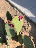 Leather Flower Earrings