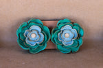 Leather Flower Earrings